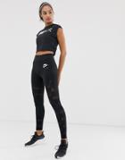 Nike Air Running Leggings With Mesh Panels In Black