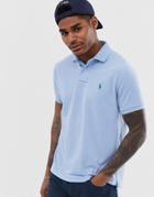 Polo Ralph Lauren Player Logo Recycled Pique Polo In Light Blue