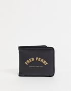 Fred Perry Arch Branded Billfold Wallet In Black