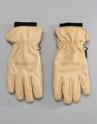 Marmot Leather Thermal Ski Gloves In Tan - Tan