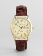 Philip Mercier Brown Watch With Gold Dial - Brown