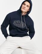 Jack & Jones Originals Oversized Hoodie With Embroidered Logo In Navy