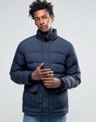 Timberland Down Quilted Mountain Jacket In Navy - Navy