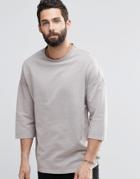 Only & Sons Sweatshirt With 3/4 Length Sleeves - Crockery