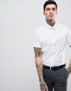 Process Black Short Sleeve Plain Stretch Shirt - White