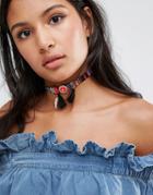 Ashiana Embellished Tassel Choker Necklace - Beige