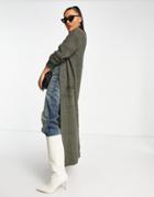 Parisian Long Cardigan With Pockets In Charcoal-gray