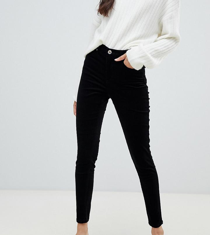 Miss Selfridge Skinny Cord Pants In Black