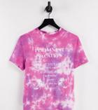 Collusion Unisex Vintage Fit Coordinating T-shirt In Pink Tie-dye