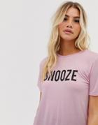 Adolescent Clothing Snooze T-shirt And Pants Pyjama Set-pink