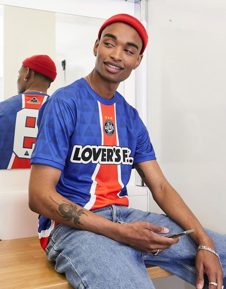 Lover's Fc City Of Love Jersey T-shirt In Blue/red