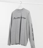 Reclaimed Vintage Inspired Long Sleeve T-shirt With Logo In Gray Marl-grey