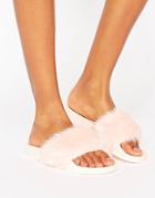 Truffle Collection Fur Slide - Pink