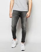 Jack & Jones Super Stretch Skinny Fit Jeans - Gray