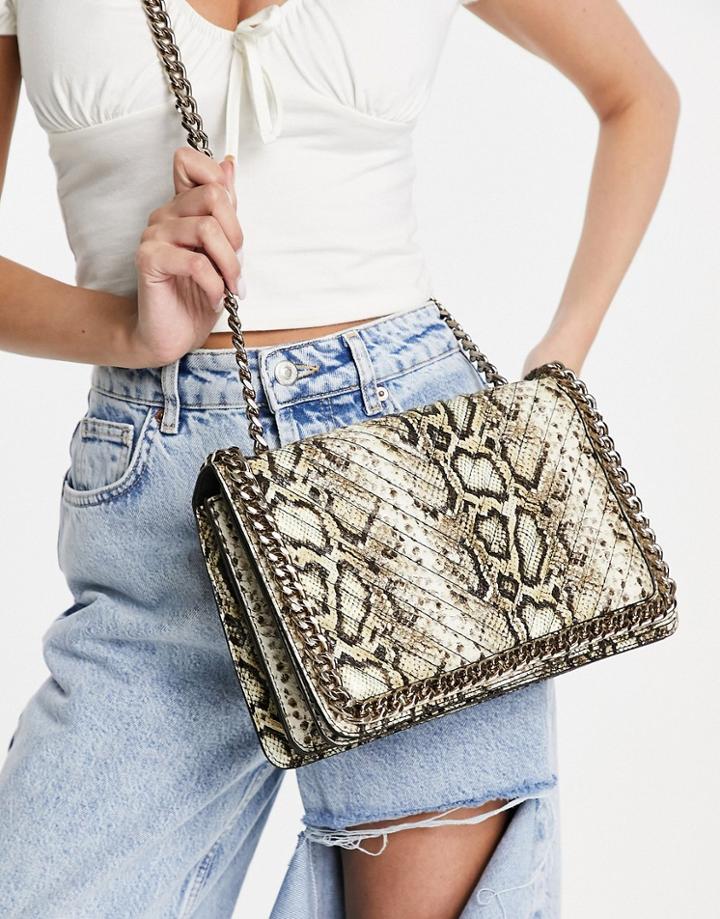 Aldo Greenwald Cross-body Bag In Snake-pink