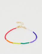 Asos Design Bracelet In Multicolor Beads - Multi