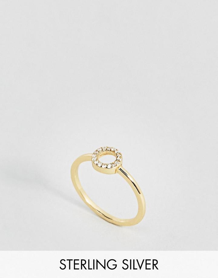 Johnny Loves Rosie Gold Plated Fine Circle Ring - Gold