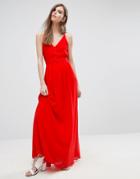 Y.a.s Flawless Strappy Maxi Dress - Red