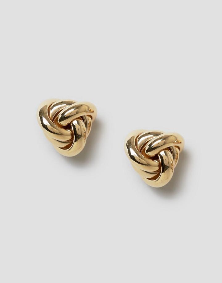 Limited Edition Chunky Knot Stud Earrings - Gold