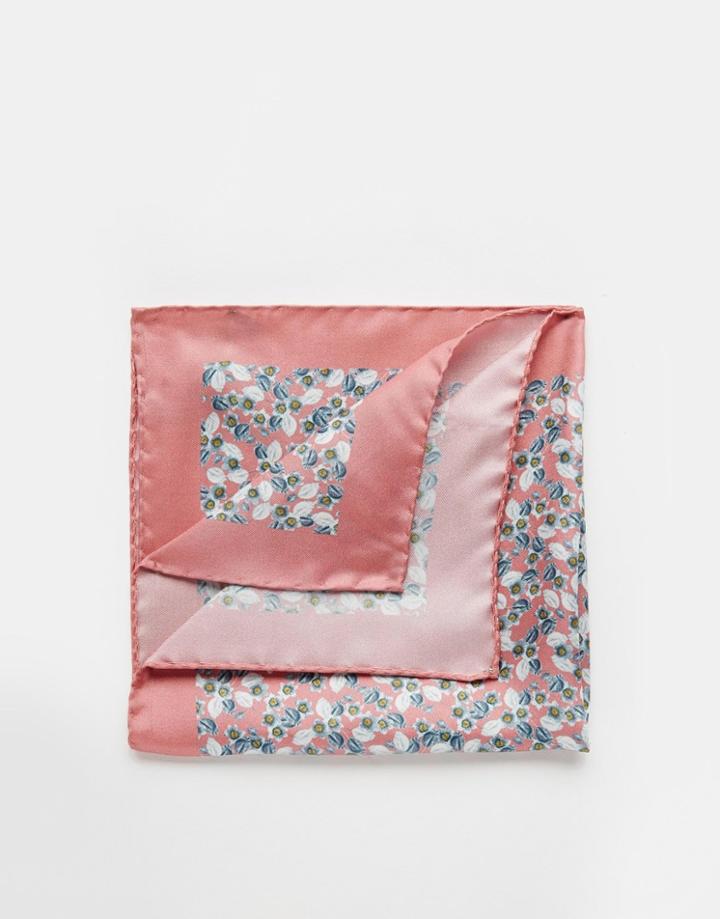 Ted Baker Silk Pocket Square - Pink