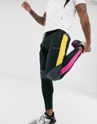 Asos 4505 Super Skinny Training Sweatpants In Black With Color Block - Multi