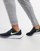 Nike Running Air Zoom Pegasus 37 Sneakers In Black/volt