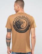 Friend Or Faux Hawk Eye Back Print T-shirt - Brown
