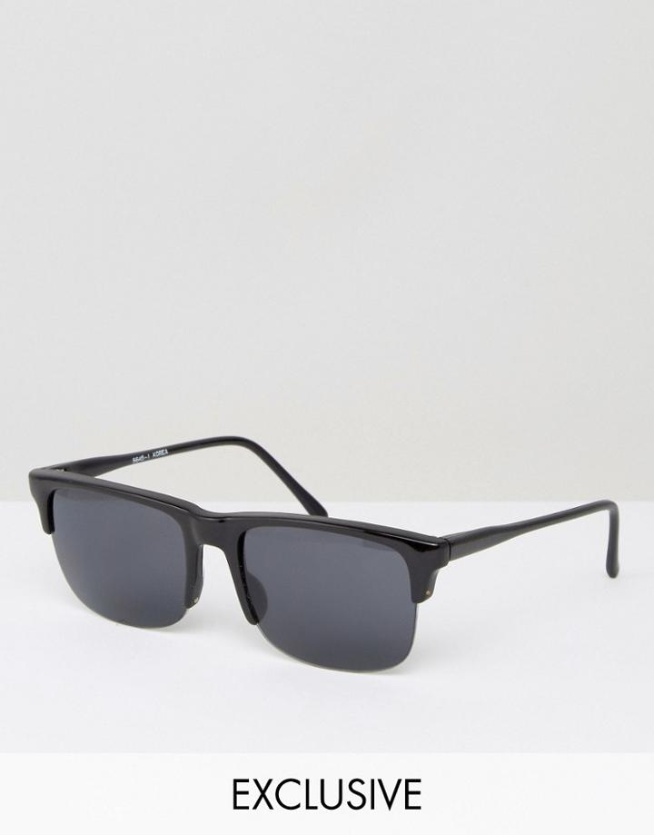 Reclaimed Vintage Inspired Retro Sunglasses - Black