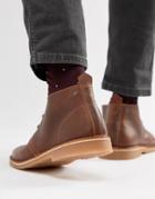 Jack & Jones Leather Desert Boots - Brown