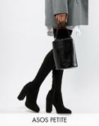 Asos Design Petite Kassidy Heeled Over The Knee Boots - Black
