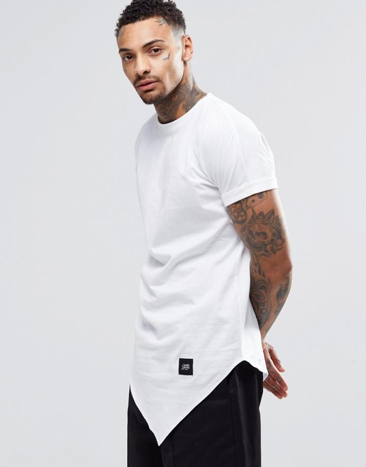 Sixth June T-shirt With Asymetric Hem - White