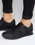 Asos Sneakers In Black With Cross Over Elastic - Black
