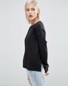 Asos Lightweight Sweatshirt - Black