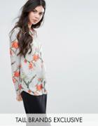 Y.a.s Tall Cactus Printed Button Front Blouse - Multi