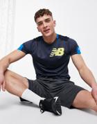 New Balance Running Fast Flight Logo T-shirt In Black