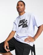 Nike M2z Hbr Logo T-shirt In Pale Blue