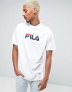Fila White T-shirt With Large Logo - White