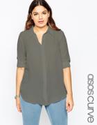 Asos Curve Casual Blouse - Cream