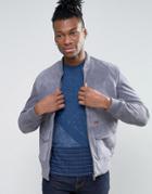 Pepe Jeans Suede Bomber Jacket - Blue