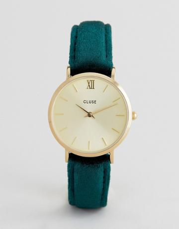Cluse Green Velvet Minuit Watch Cl30040 - Green