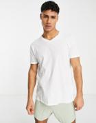 Brave Soul V-neck T-shirt In White