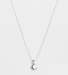 Kingsley Ryan Curve Necklace With Crescent Moon Pendant In Sterling Silver
