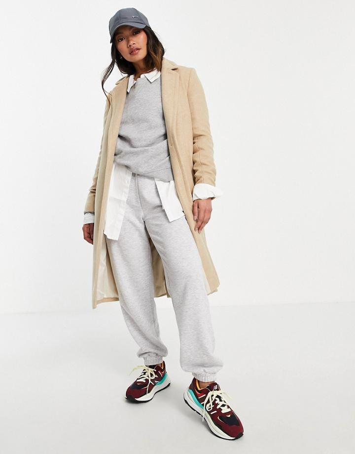 Helene Berman Slimline College Coat In Oat-brown