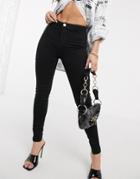 Lipsy Selena High Waist Jeans In Black