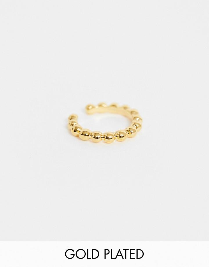 Astrid & Miyu Gold Plated Beaded Ear Cuff