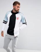 11 Degrees Track Jacket In White With Blue Panels - White