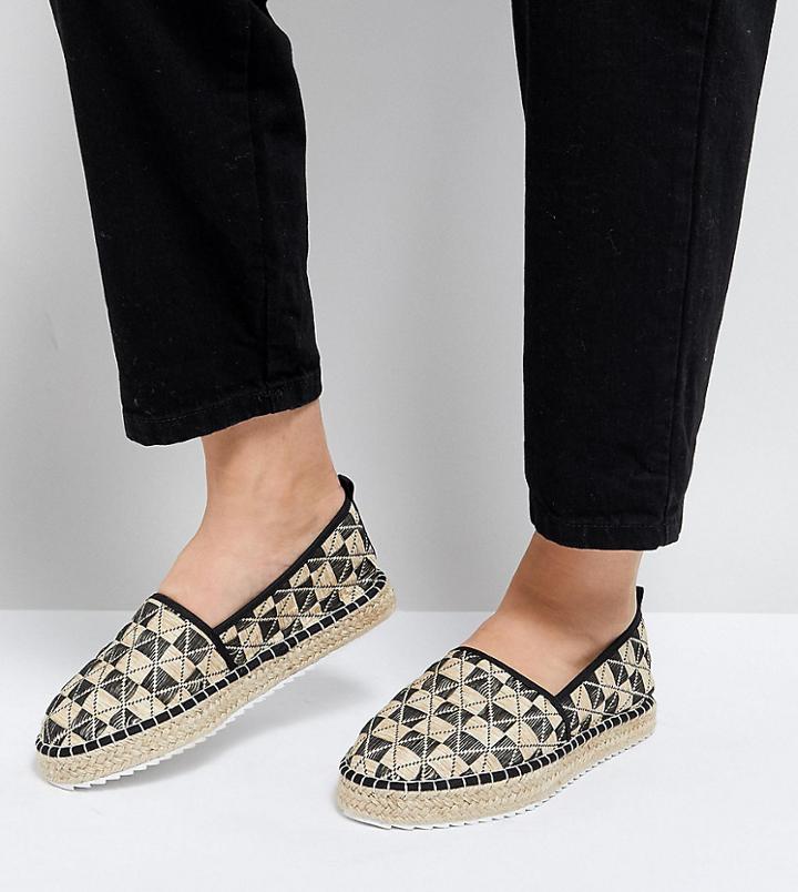 Asos Justene Wide Fit Espadrilles - Multi