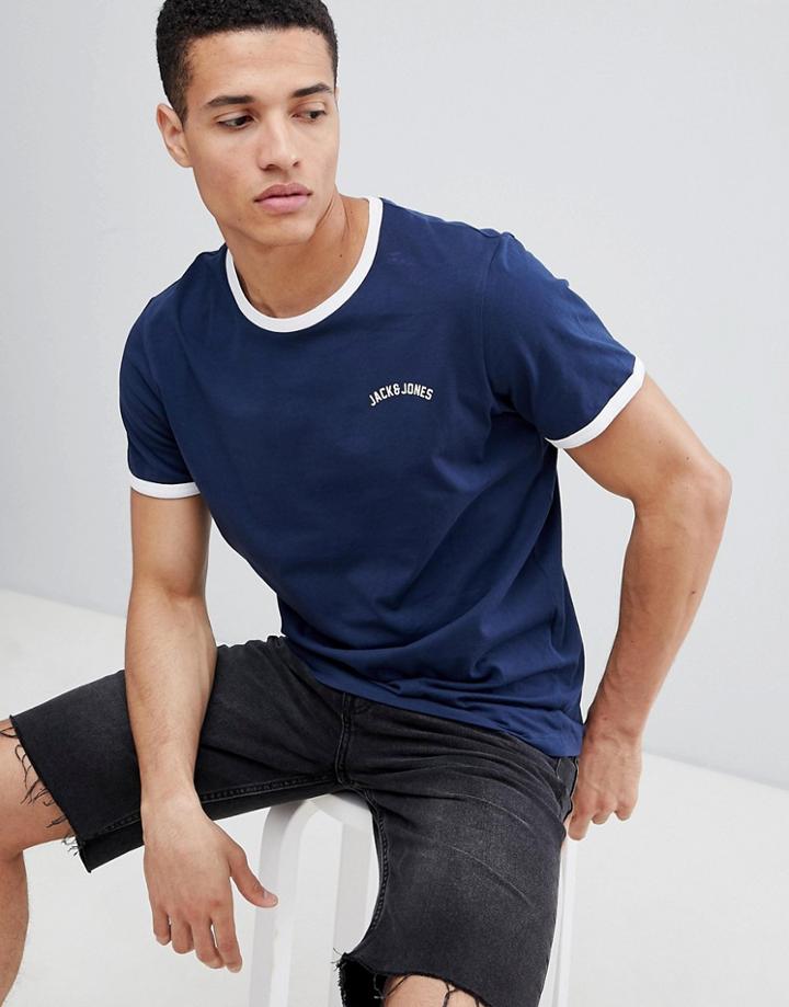 Jack & Jones Ringer T-shirt - Navy
