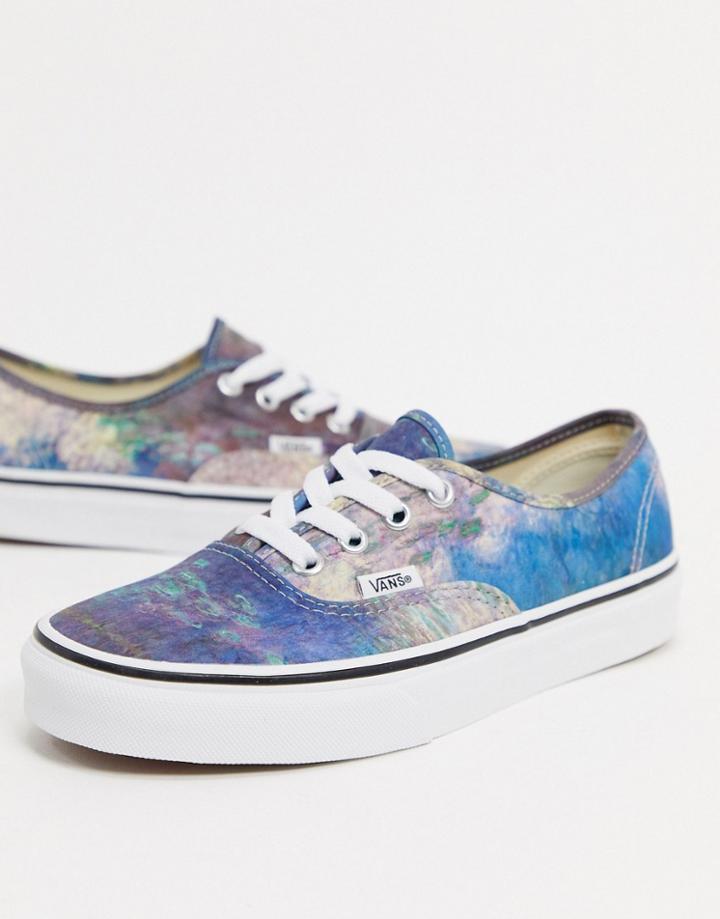 Vans X Moma Claude Monet Era Sneakers In Blue-blues