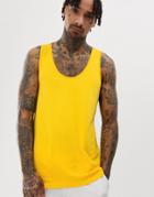 Asos Design Organic Tank In Yellow